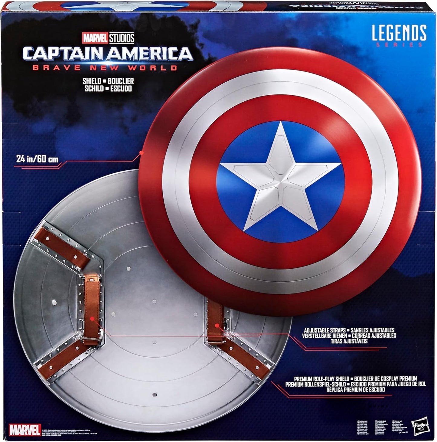 Marvel Legends Series Captain America Shield, Captain America: Brave New World Collectible Adult Premium Roleplay Item