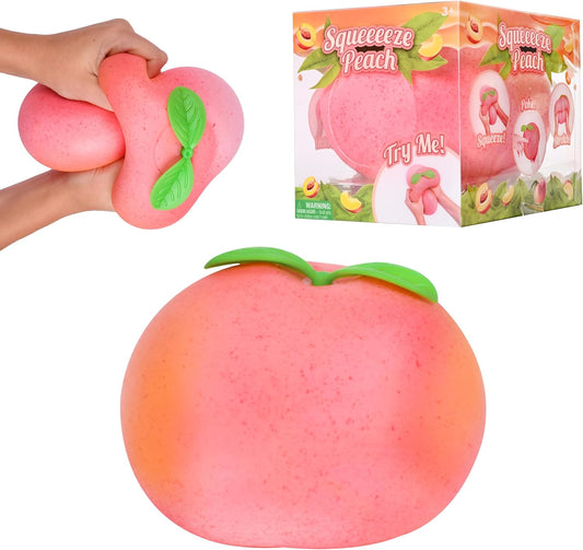 Squishy Extra Large Peach, Gag Gifts Funny Adult, Giant Stress Ball, Fidget Sensory Toy for Kids, ADHD Toys