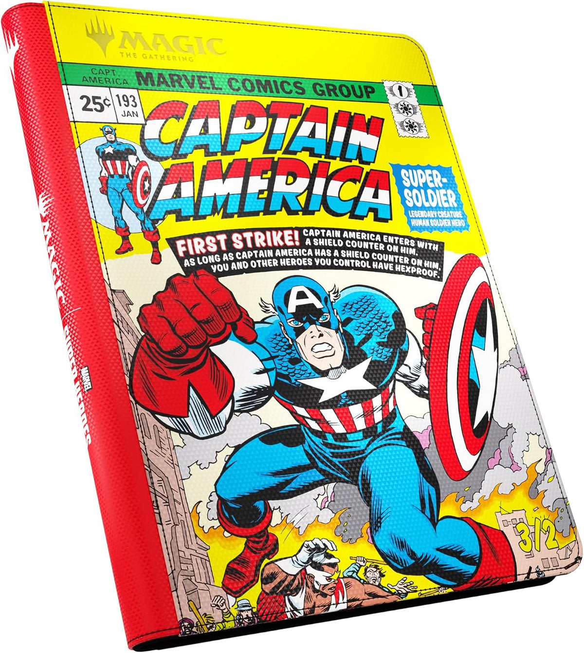 Gamegenic Magic: The Gathering Marvel Super Heroes Zip-Up Album 18-Pocket - Captain America & Black Panther Card Binder, Holds 360 Double-Sleeved Trading Cards