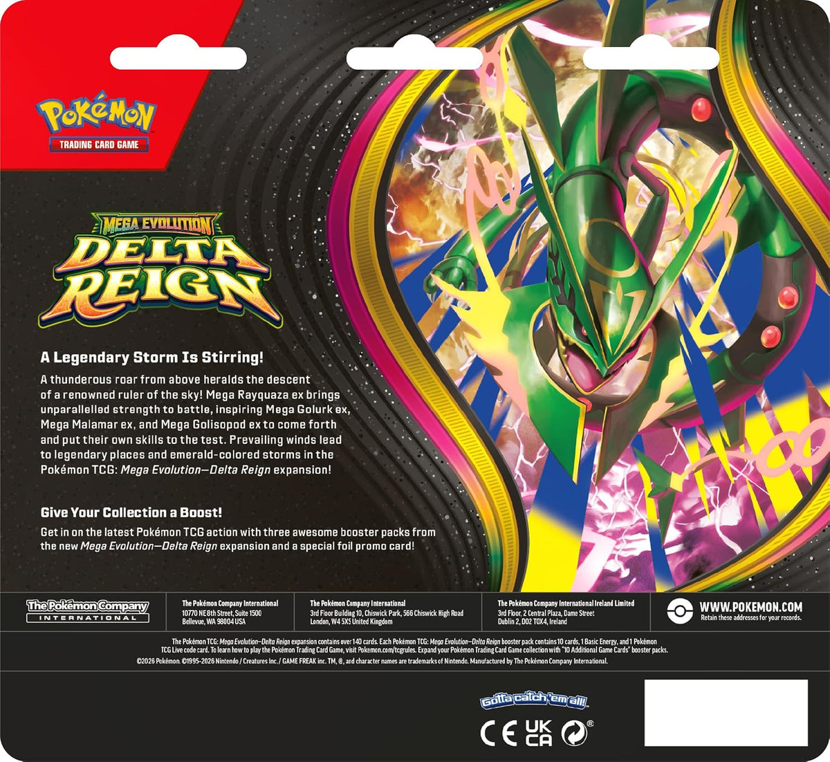 Pokemon TCG: Mega Evolution - Delta Reign 3 Booster Pack Blister - Presale Ships 11/06/2026