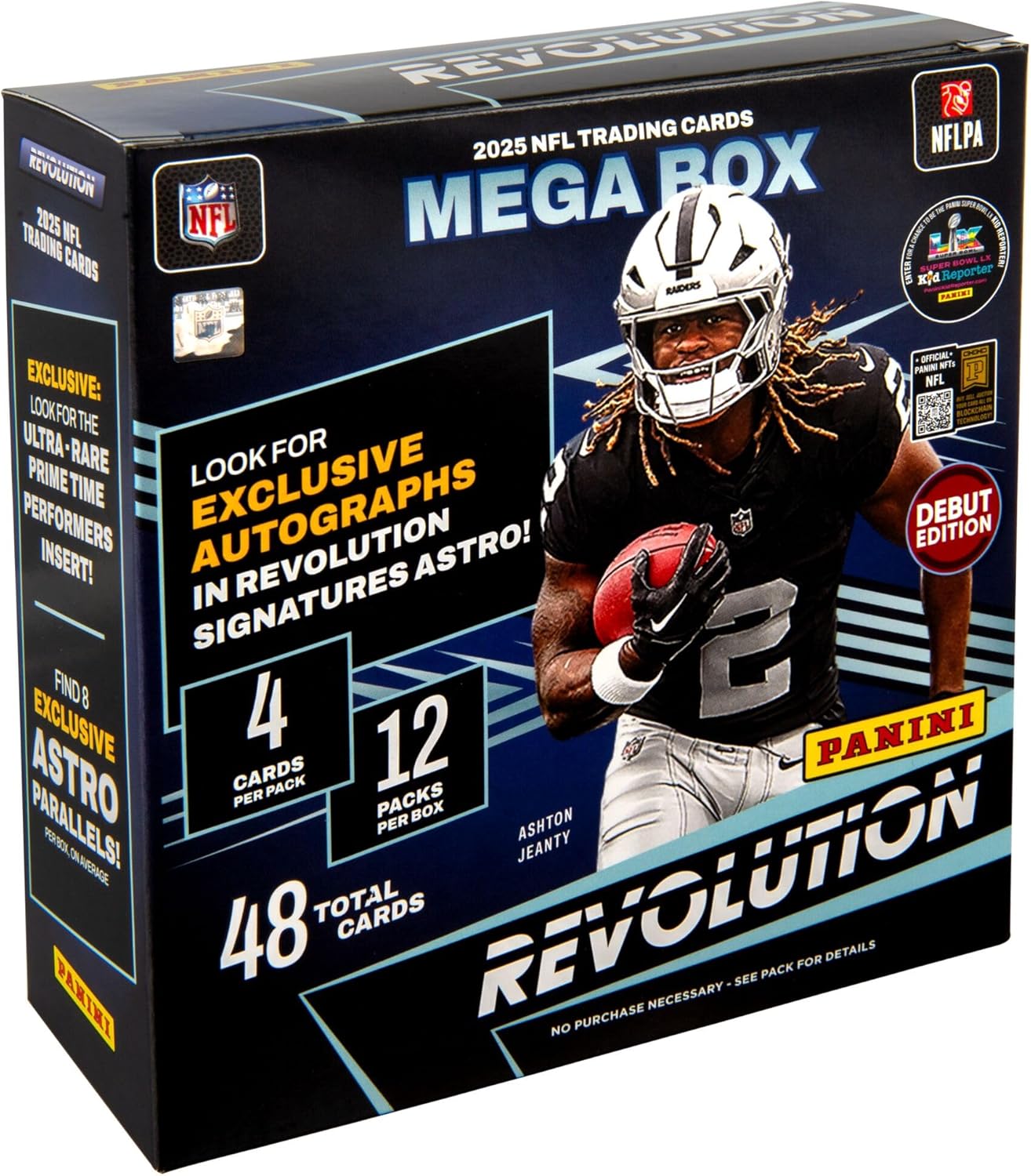 2025 Panini Revolution Football Trading Cards Mega Box