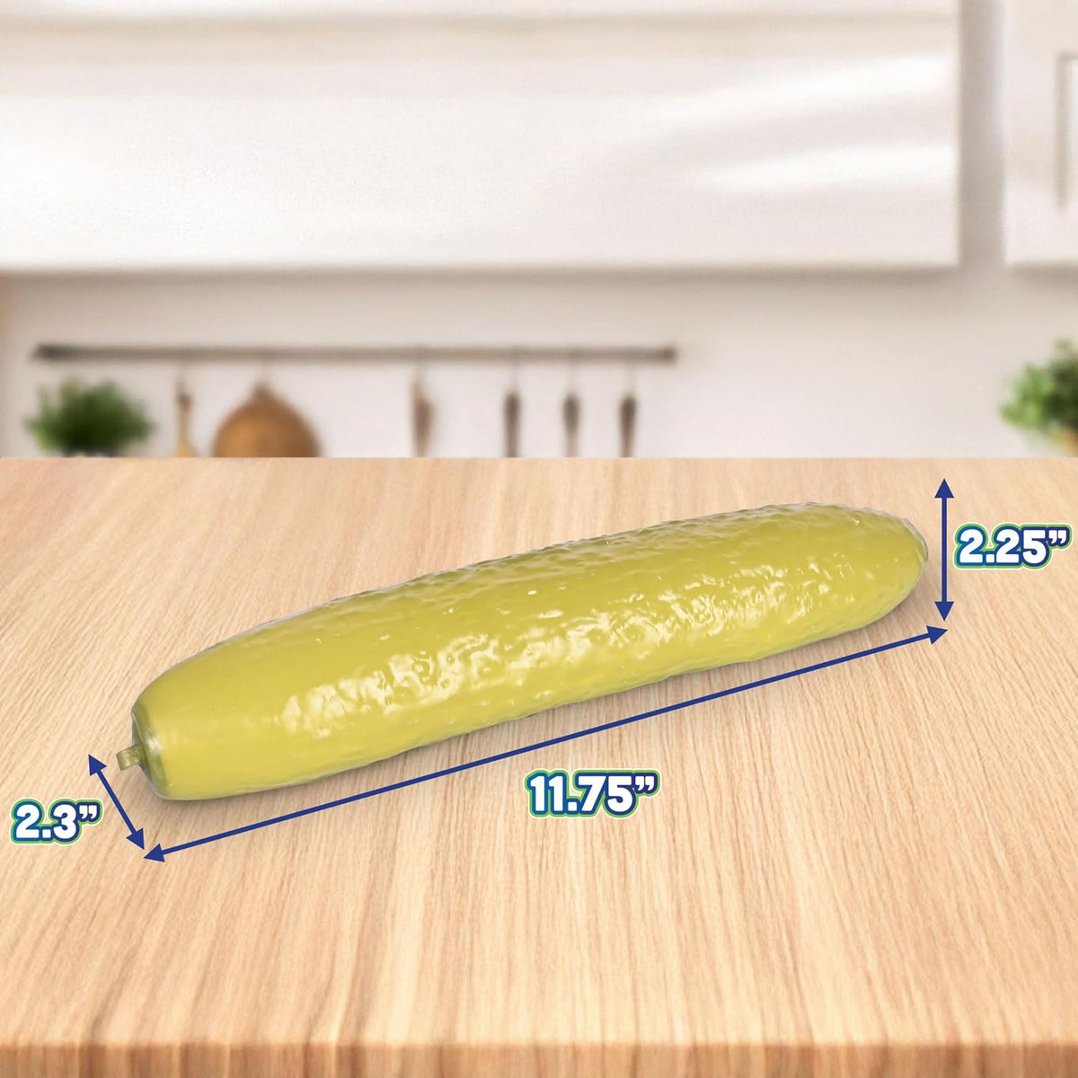 Toymendous Squishy Pickle, Jumbo 12 Inch Stress Relief Toy, Soft Squeezable Sensory Fidget for Kids, Teens and Adults