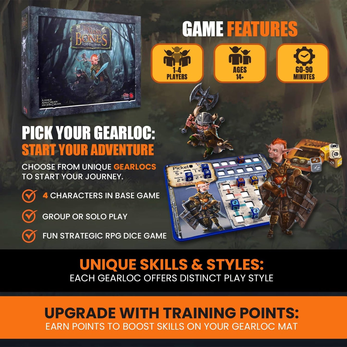 Chip Theory Games Too Many Bones Dice-Builder Roleplaying Game