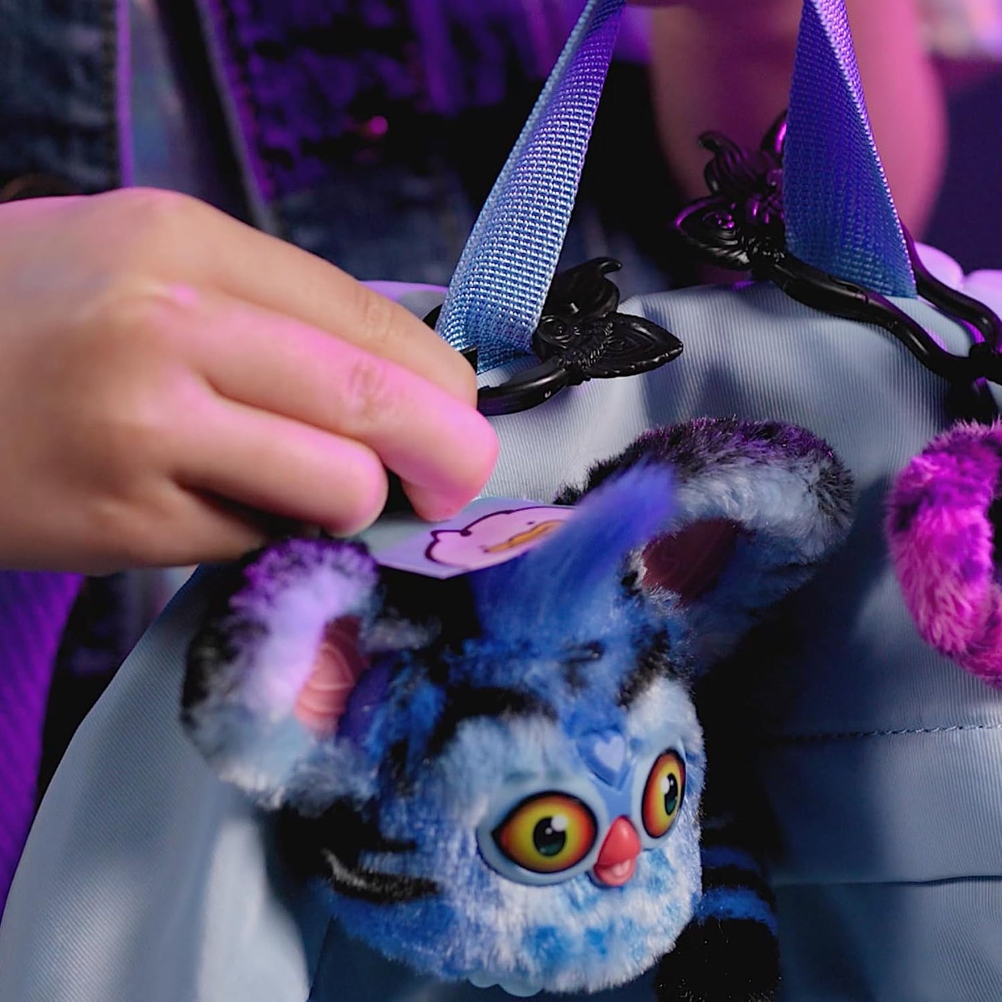 KPop Demon Hunters Furby Furblets Derpy Tiger, Collectible 3" Mini Plush Electronic Toy