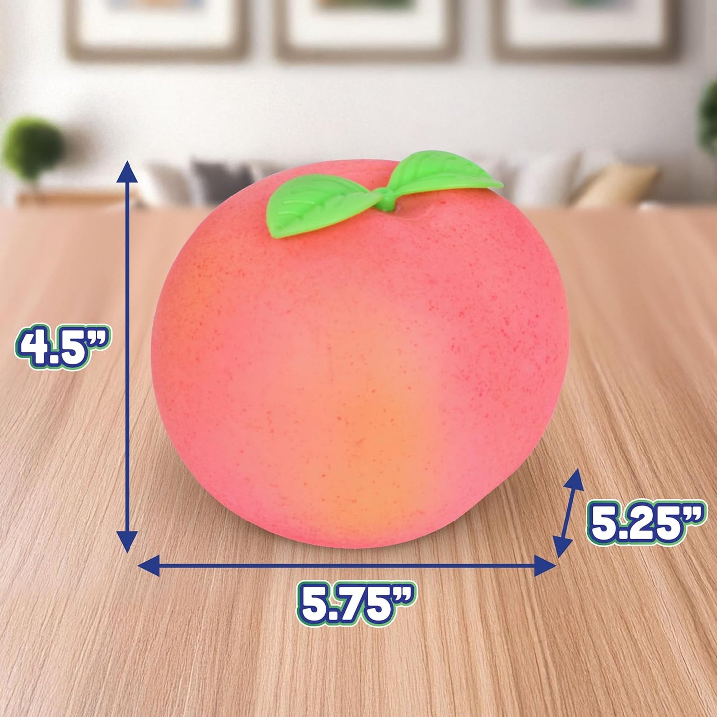 Squishy Extra Large Peach, Gag Gifts Funny Adult, Giant Stress Ball, Fidget Sensory Toy for Kids, ADHD Toys