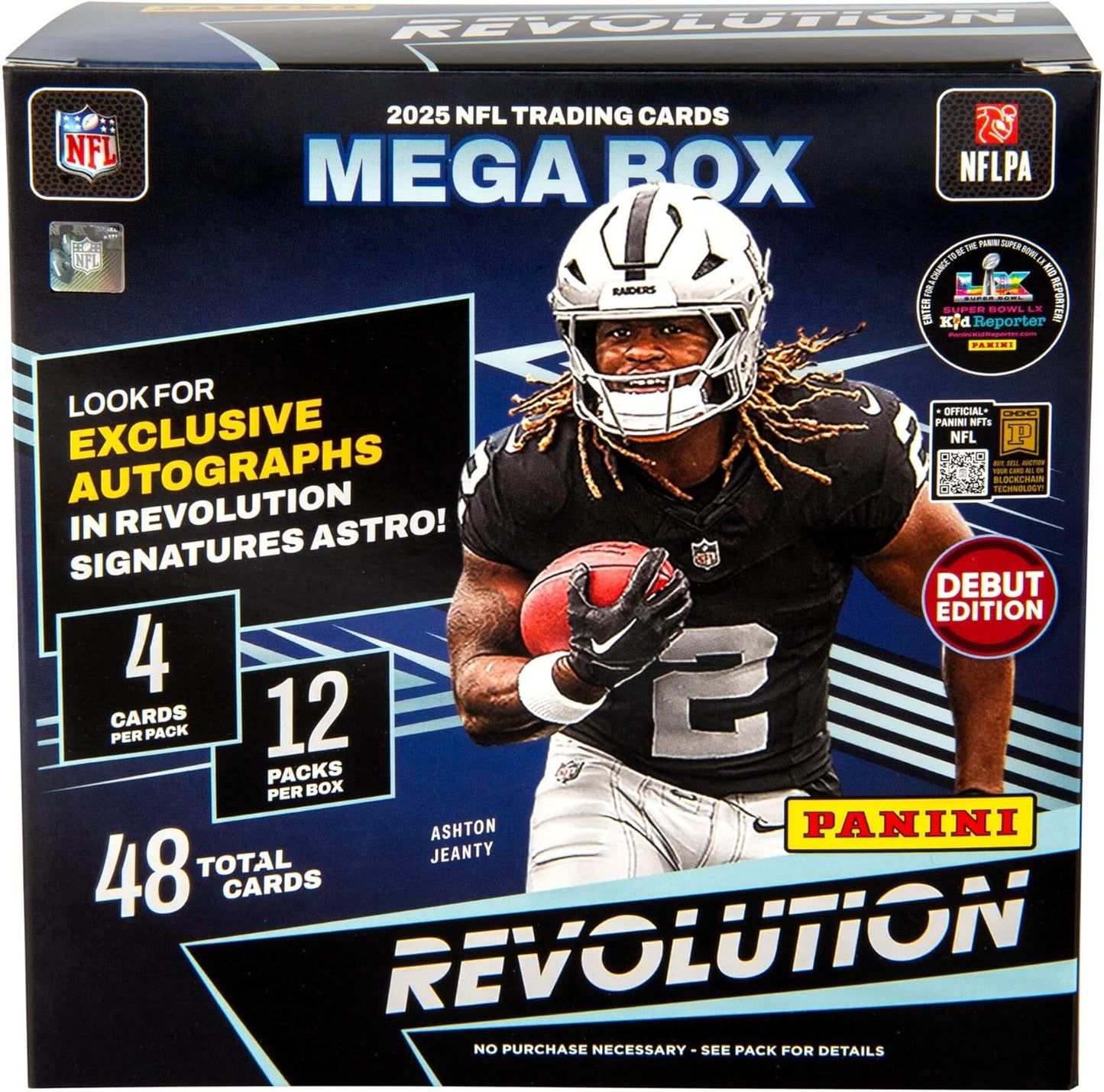 2025 Panini Revolution Football Trading Cards Mega Box