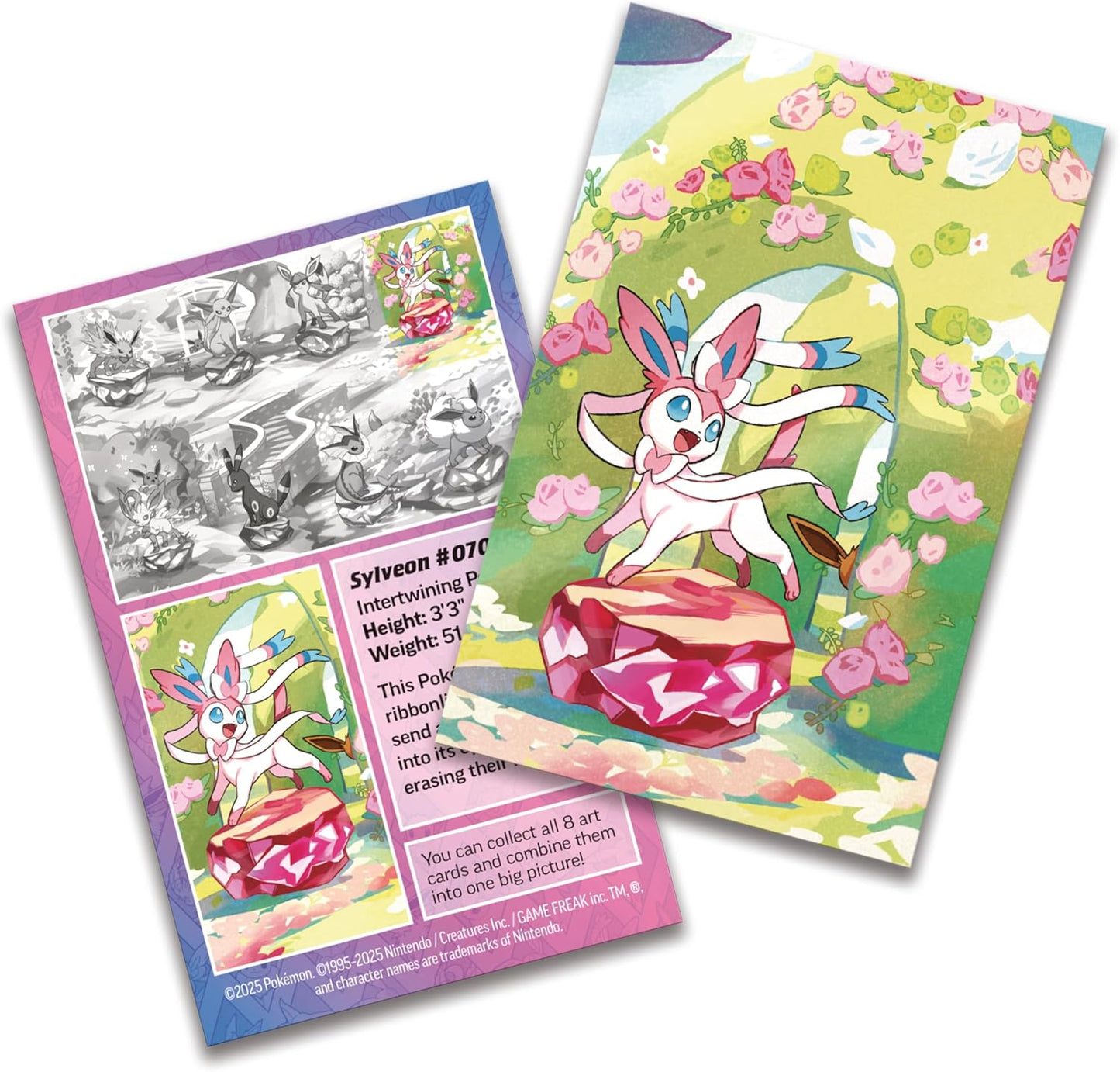 Pokemon TCG: Scarlet & Violet —Prismatic Evolutions Mini Tin - Sylveon (2 Booster Packs & 1 Coin)