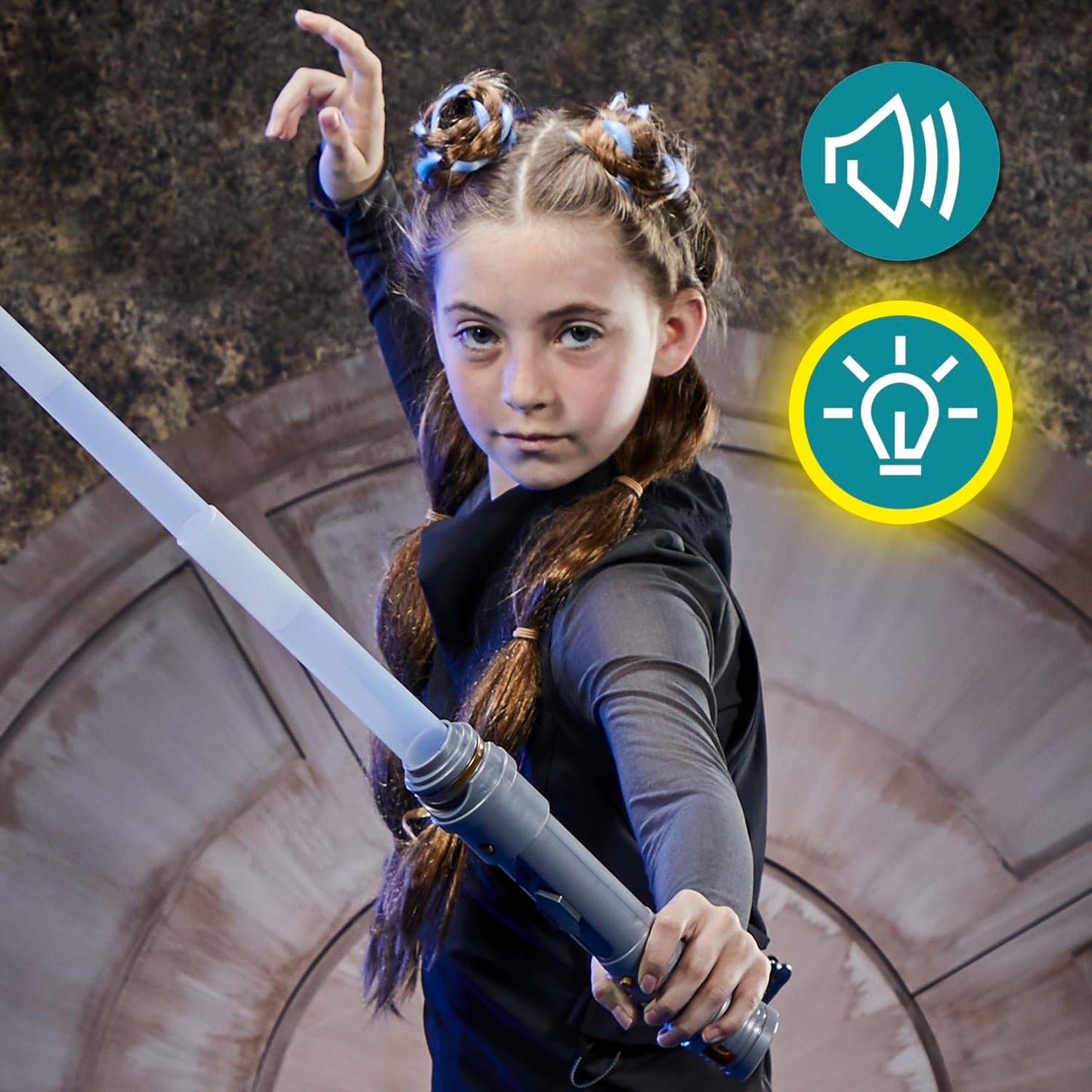 STAR WARS Lightsaber Forge Ahsoka Tano, White Customizable Electronic Lightsaber, Toys for 4 Year Old Boys and Girls