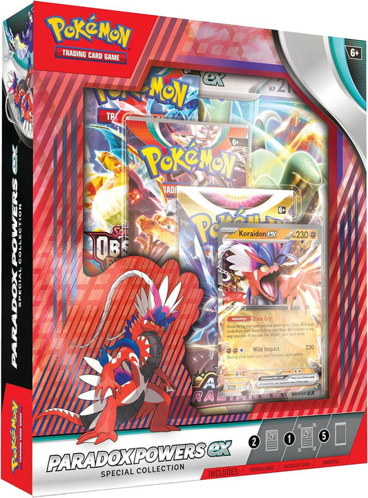 Pokemon TCG: Paradox Powers ex Special Collection - 5 Packs, Promos
