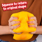 Extra Large Squishy Squeeze Cheese Block, Gag Gifts Funny Adult, 4.25 Inch Giant Stress Ball, Fidget Sensory Toy for Kids