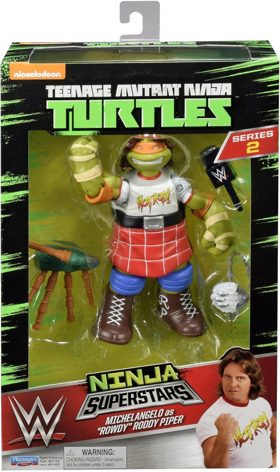 Teenage Mutant Ninja Turtles Ninja Super Stars: Michelangelo As Rowdy Roddy Piper Action Figure