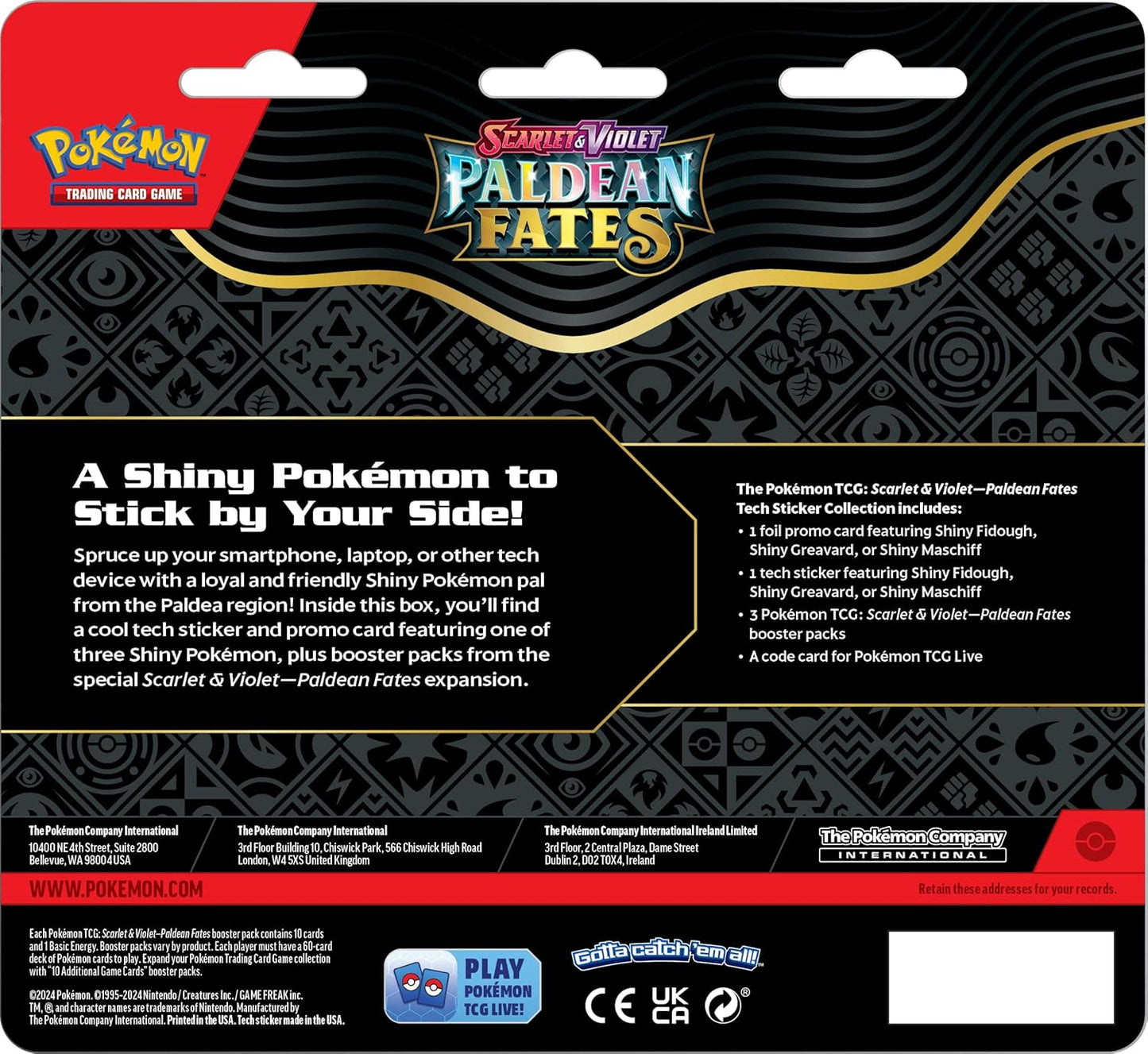 POKEMON TCG: Scarlet and Violet: PALDEAN Fates: TECH Sticker Collection - Shiny Greavard