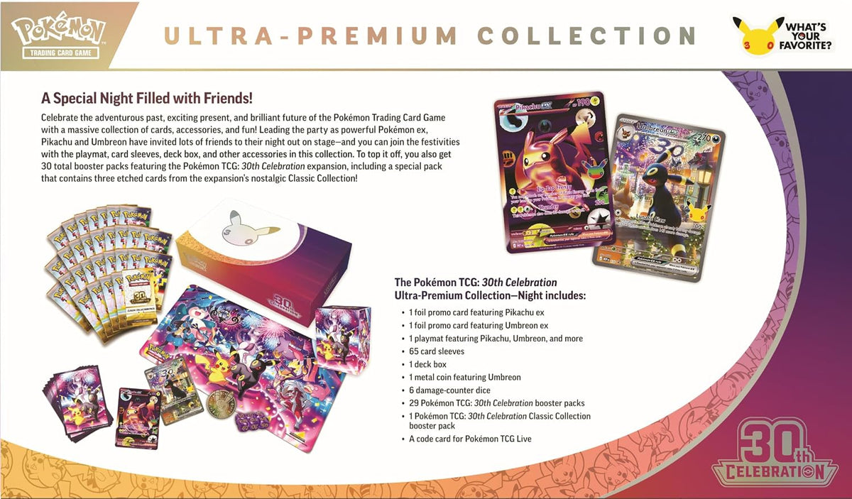 Pokemon TCG: 30th Celebration Ultra-Premium Collection - Night (Umbreon) - Presale Ships 11/06/2026
