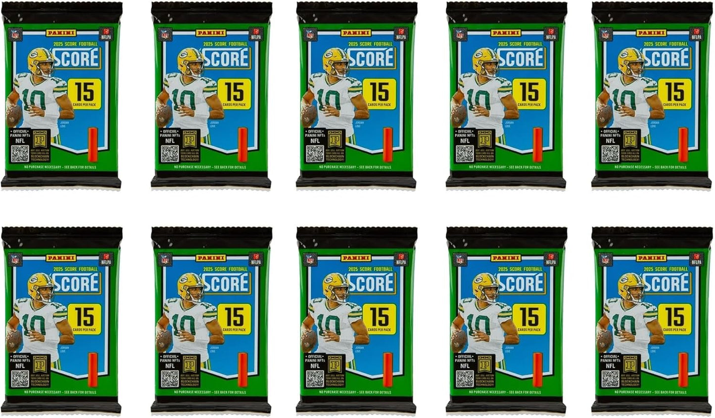Panini 2025–26 Score NFL Football Mega Box – Official Trading Cards – Mega Box Exclusive Parallels, Rookie Cards & Inserts