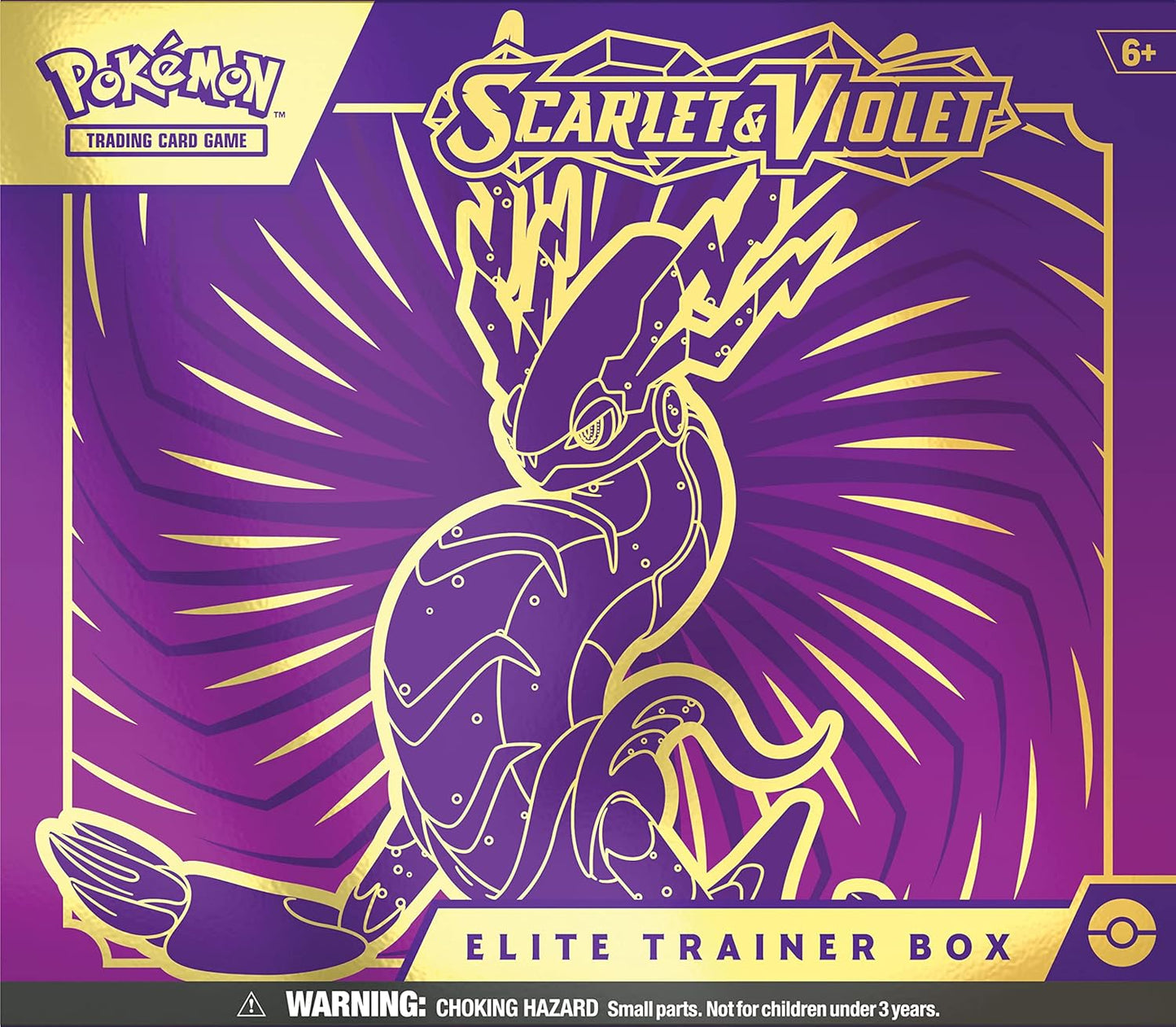 Pokemon TCG: Scarlet and Violet Elite Trainer Box - Miraidon Purple (1 Full Art Promo Card, 9 Boosters and Premium Accessories)
