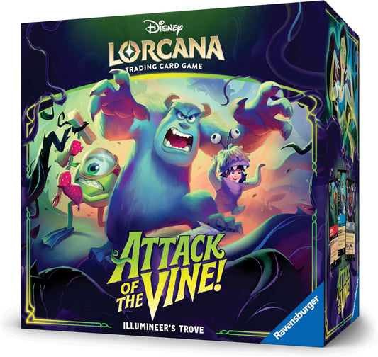 Ravensburger Disney Lorcana TCG: Attack of the Vine! Illumineer's Trove for Ages 8 and Up - Secure Card Storage - Includes 8 Booster Packs, Damage Counter Dice, Card Dividers - Presale Ships 07/24/2026