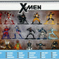 Jada Toys Marvel X-Men 20 Pack Die-Cast Figures, 1.65" Scale Collectable Figurine 100% Metal