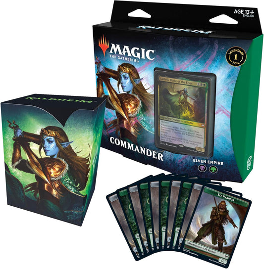Magic: The Gathering Kaldheim Commander Deck – Elven Empire | 100 Card Ready-to-Play Deck | Green-Black