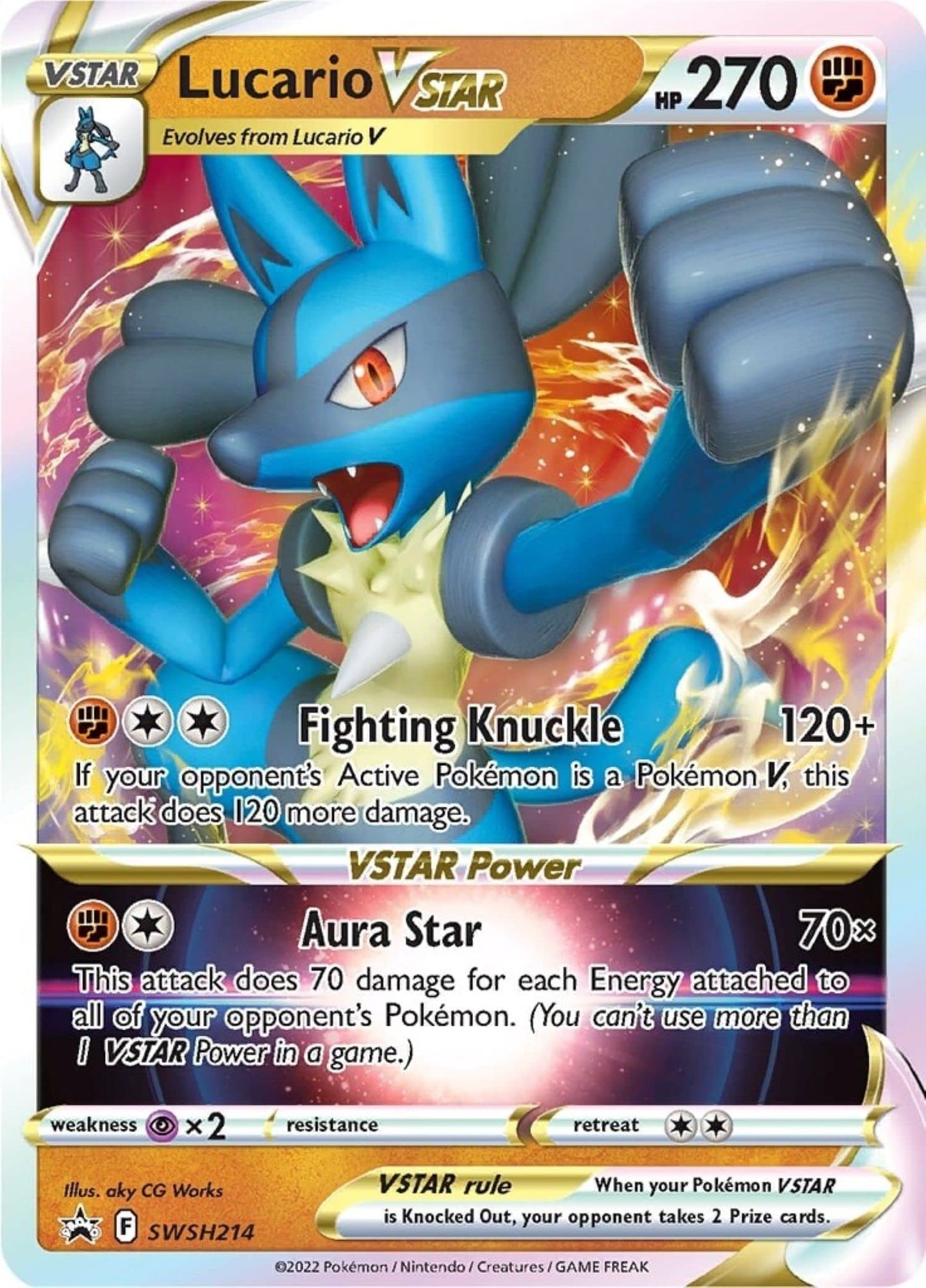 Pokémon TCG: Lucario VSTAR Premium Collection (2 Foil Promo Cards & 5 Booster Packs)