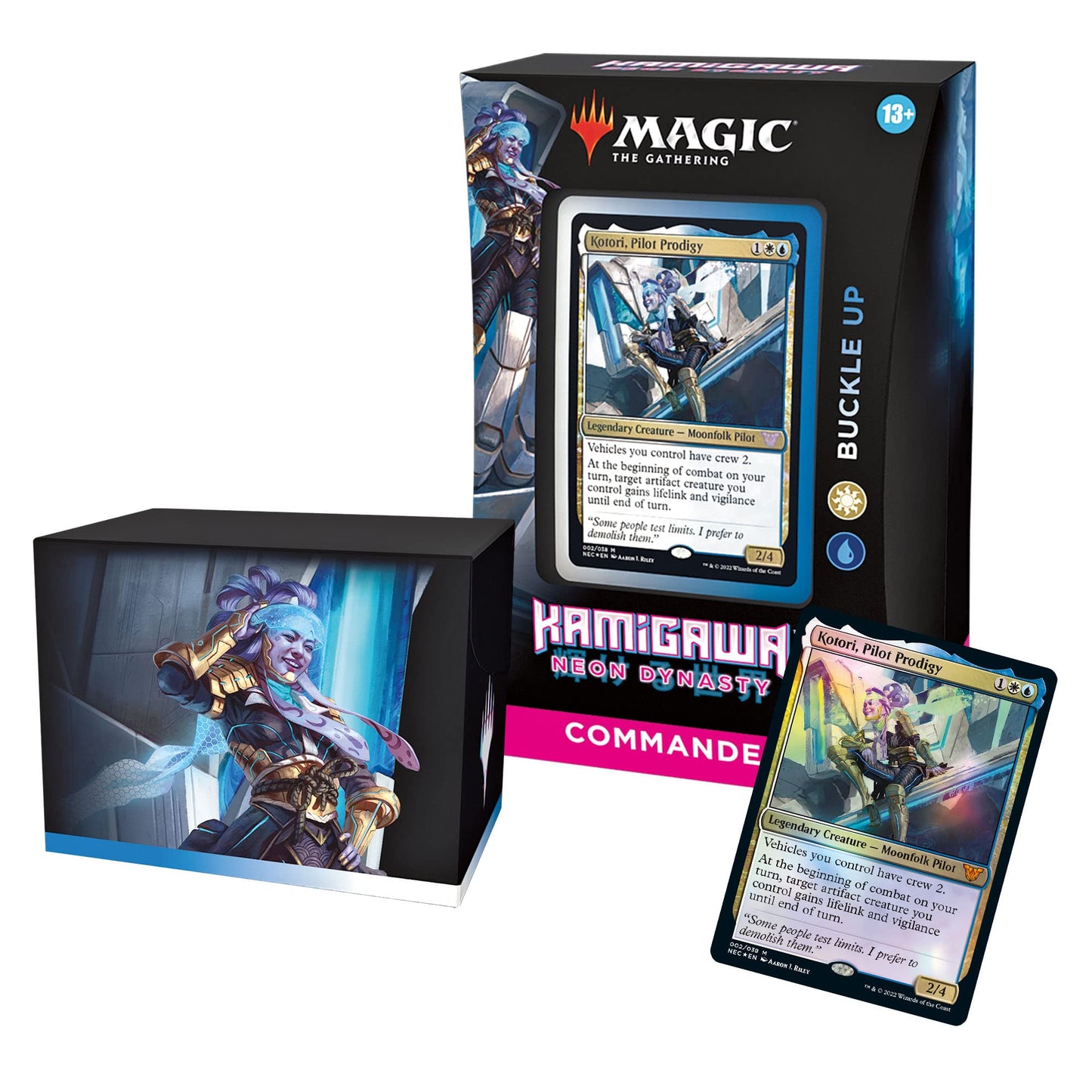 Magic the Gathering Bundle of 4 Magic: The Gathering Kamigawa: Neon Dynasty Commander Decks - 2 Buckle Up + 2 Upgrades Unleashed