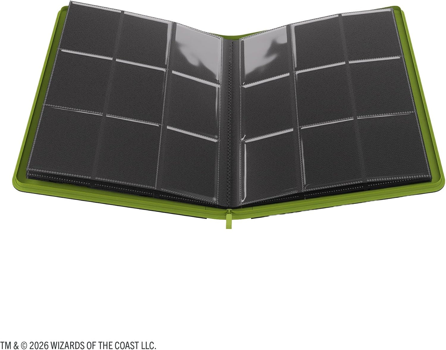 Gamegenic Magic: The Gathering Secrets of Strixhaven Prime Zip-UP Album 18-Pocket Black/Green Color - Holds 360 Double-Sleeved Cards, Zippered Trading Card Storage