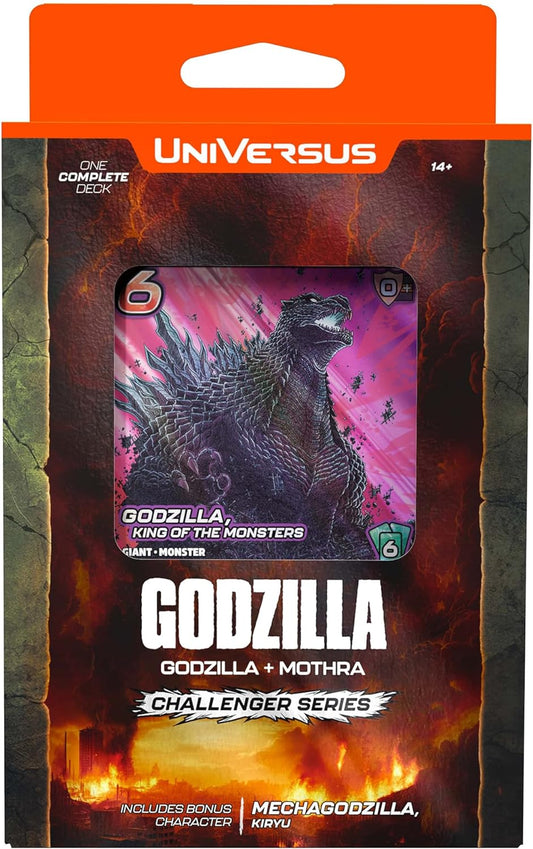 UNIVERSUS CCG: GODZILLA CHALLENGER SERIES ASSORTED DISPLAY (4CT) PREORDER: RELEASE DATE - 06/21/2024