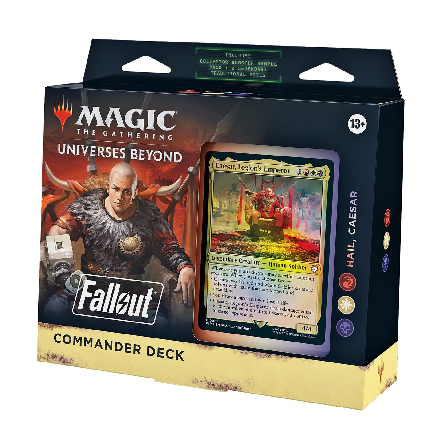 Magic: The Gathering Fallout Commander Deck - Hail, Caesar (100-Card Deck, 2-Card Collector Booster Sample Pack + Accessories)
…