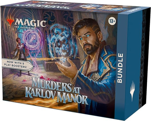 Magic: The Gathering Murders at Karlov Manor Bundle - 9 Play Boosters, 30 Land Cards + Exclusive Accessories