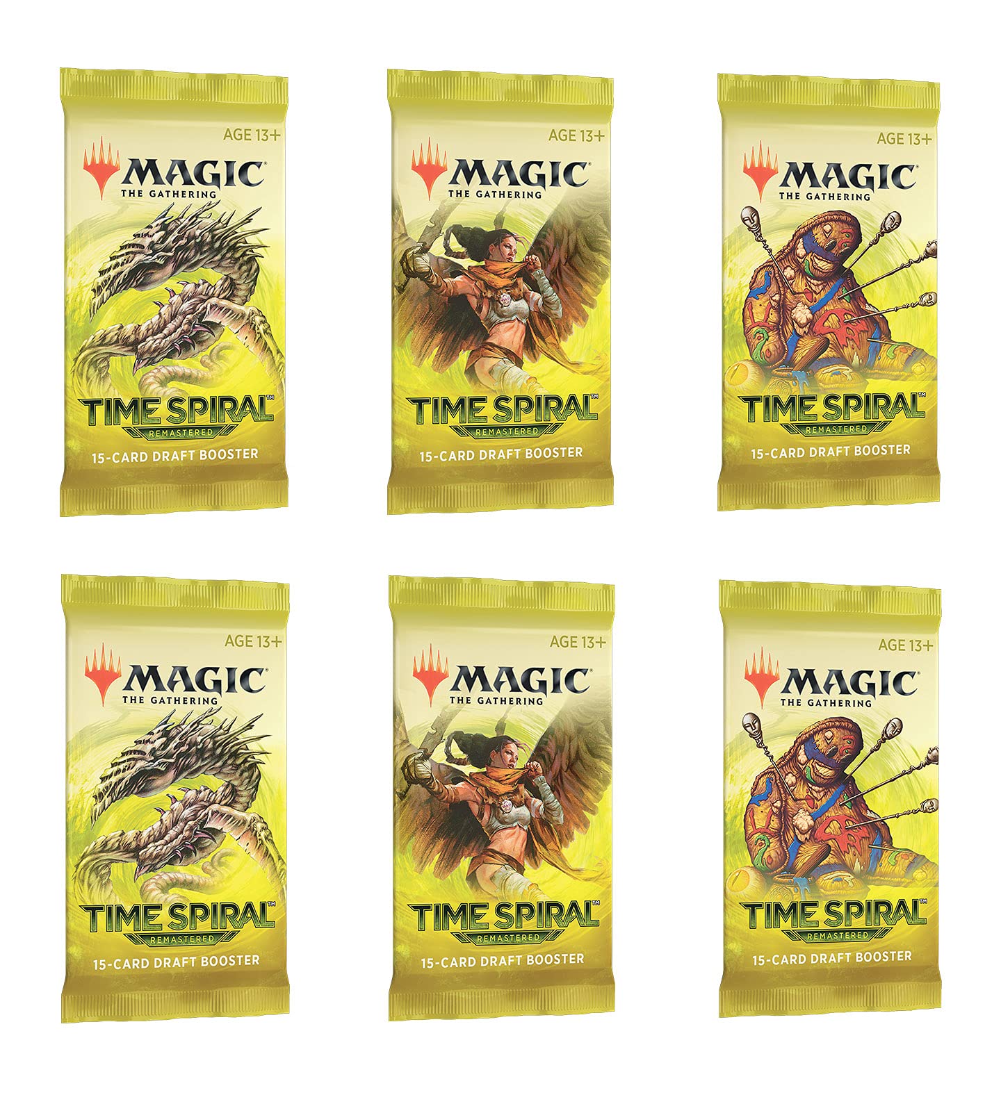 6 Packs Magic: The Gathering Draft Booster Pack Lot MTG Time Spiral Remastered