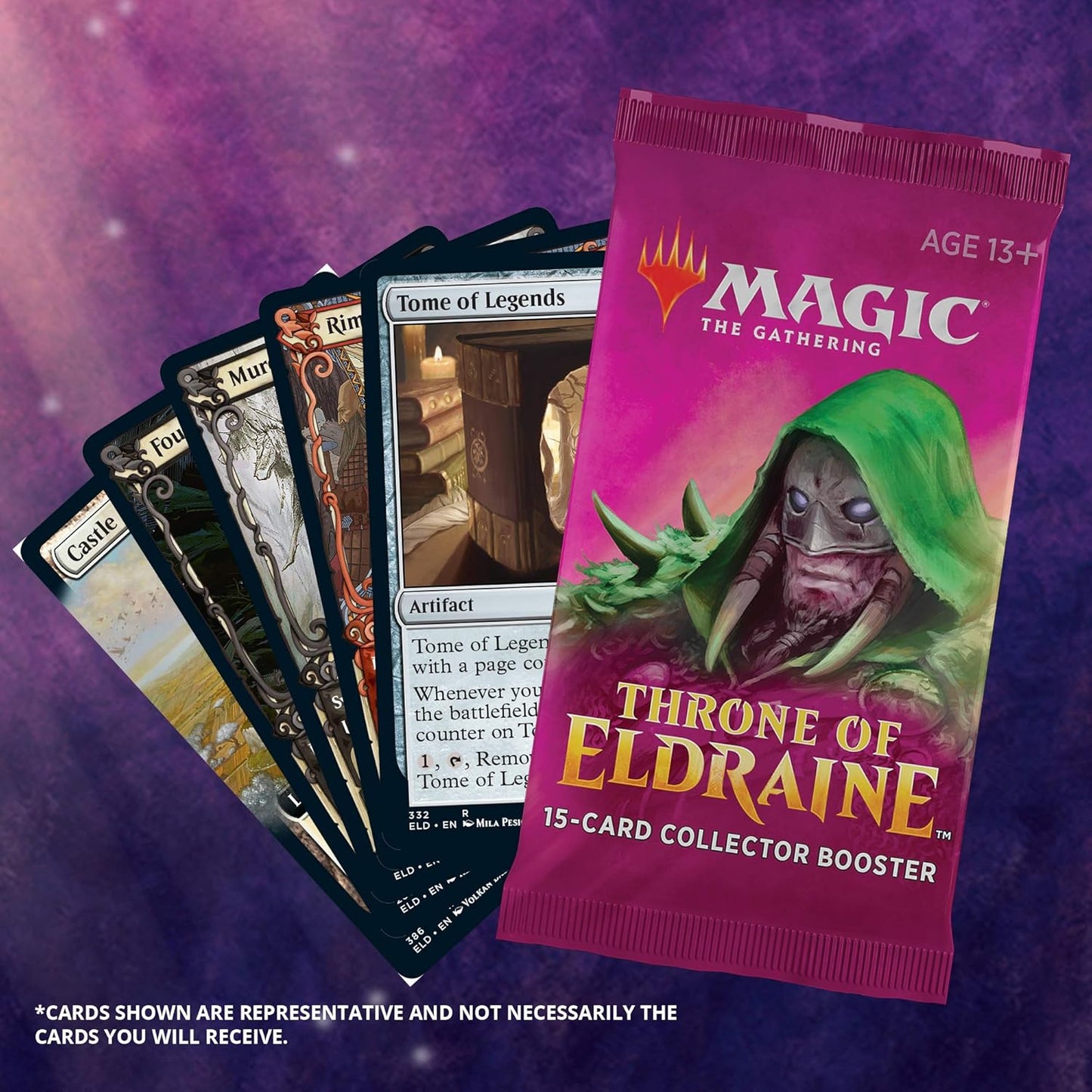 Magic The Gathering Throne of Eldraine Bundle Gift Edition | Alternate Art | 10 Booster Pack | 1 Collector Booster | Accessories