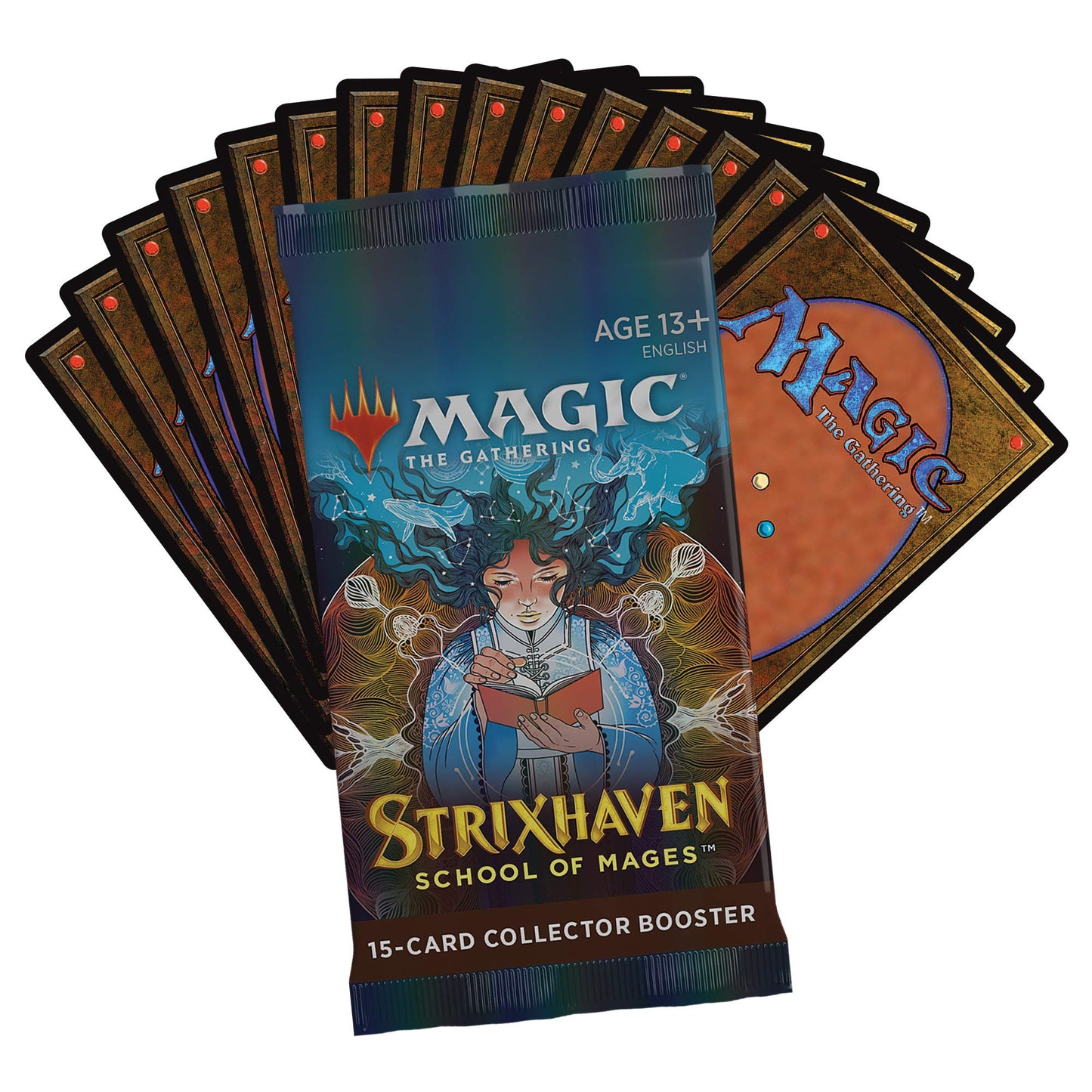 Magic The Gathering Strixhaven Collector Booster Pack | 15 Magic Cards , Blue