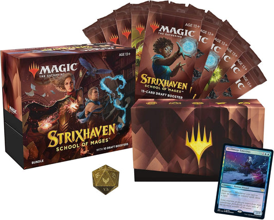 Magic: The Gathering Strixhaven Bundle | 10 Draft Boosters (150 Magic Cards) + Accessories