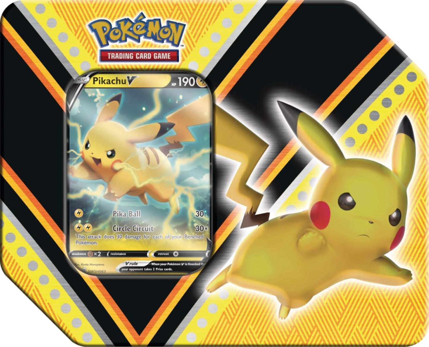 Pokemon V Powers Pikachu Tin - 5 Packs, Promos