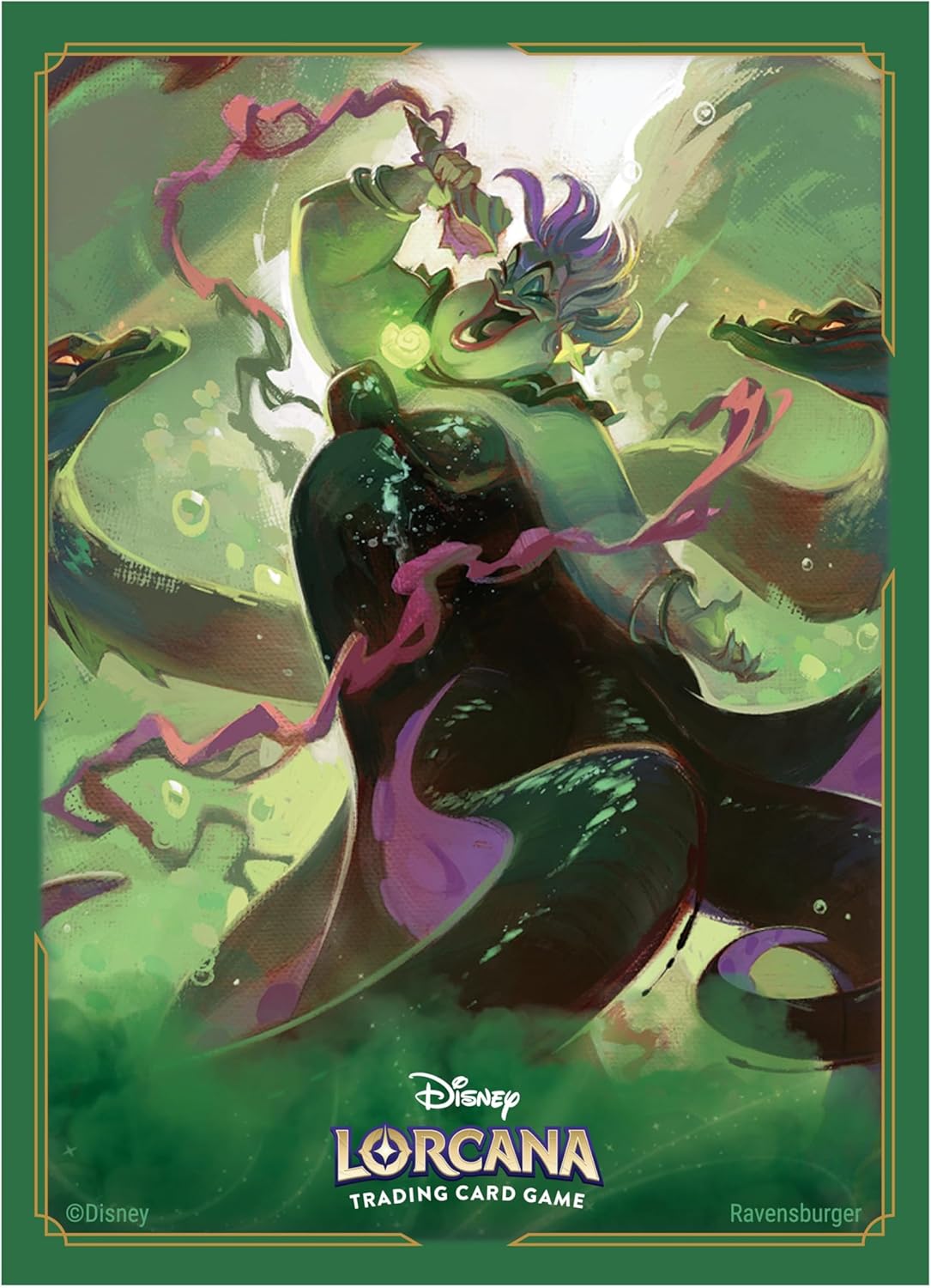 Ravensburger Disney Lorcana TCG: Archazia's Island Card Sleeves Featuring Ursula - Deceiver of All | 65 Protective Sleeves for TCG Decks | Ages 8+ - Presale Ships 03/21/2025