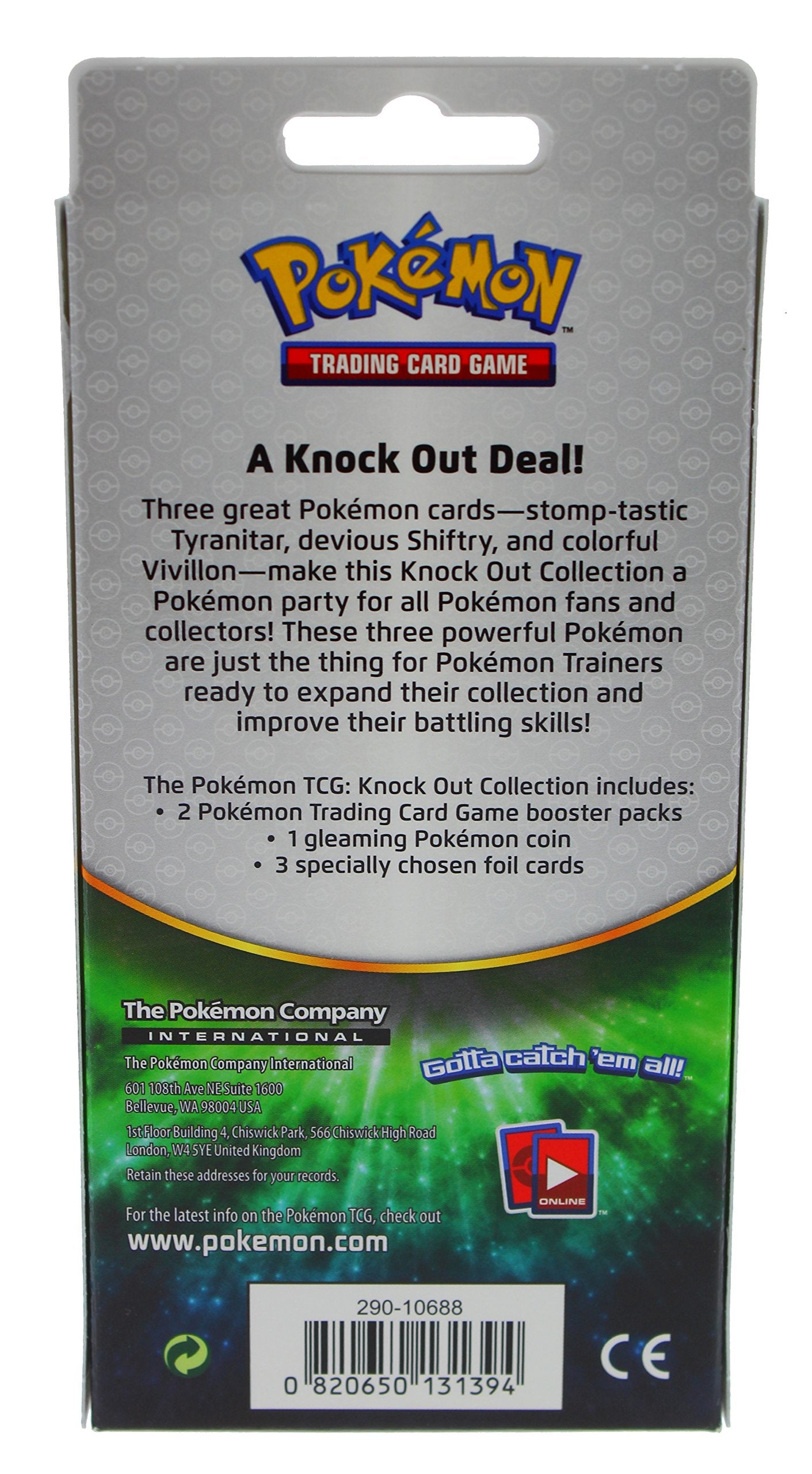 Pokemon TCG: Knock Out Collection Random Deal | Get 3 Rare Foil Lucario, Bisharp, and Zoroark OR Tyranitar, Shiftry and Vivillon | Plus 2 Booster Packs Trading Card Set