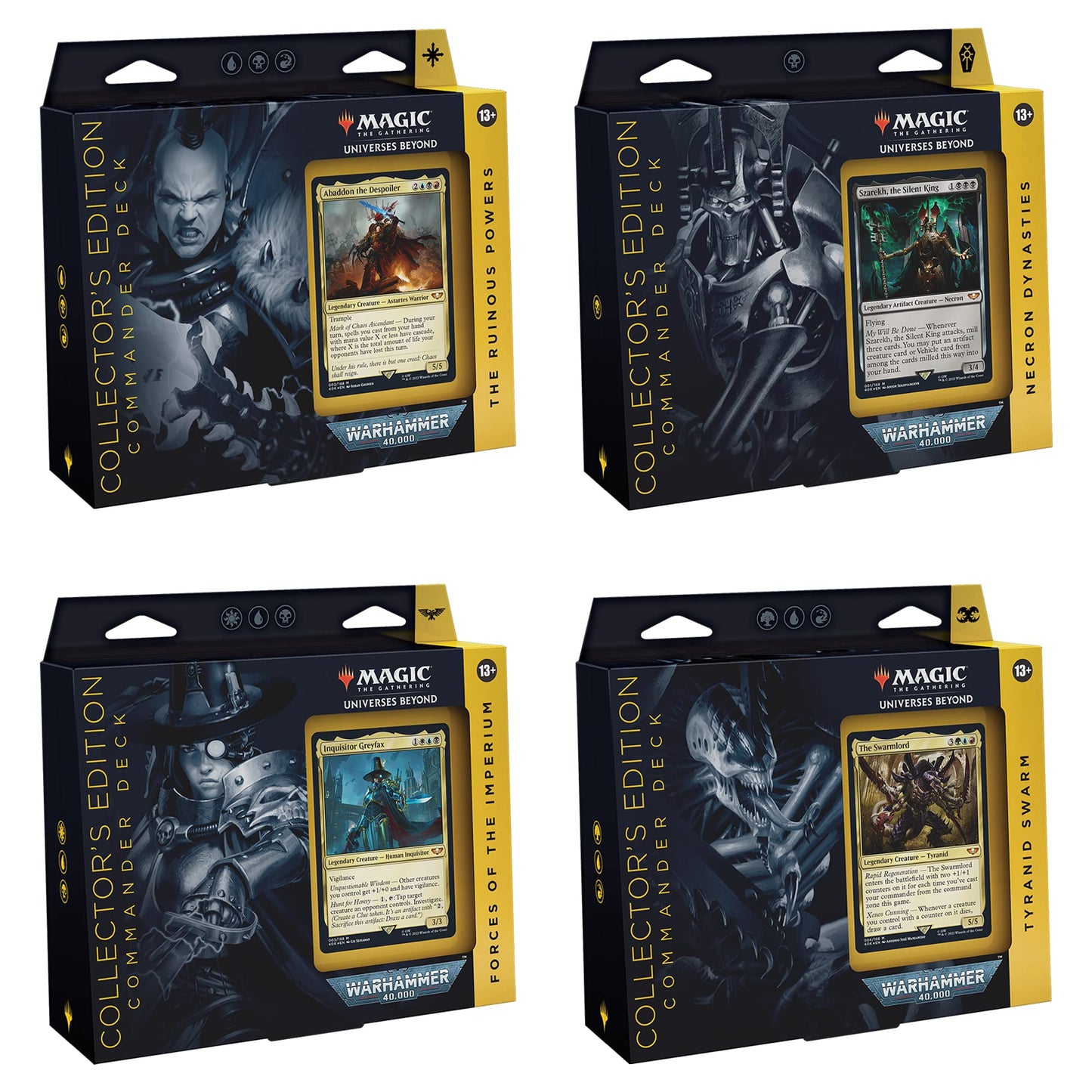 Magic: The Gathering Universes Beyond Warhammer 40,000 Collector's Edition Commander Deck Bundle - Includes all 4 Decks