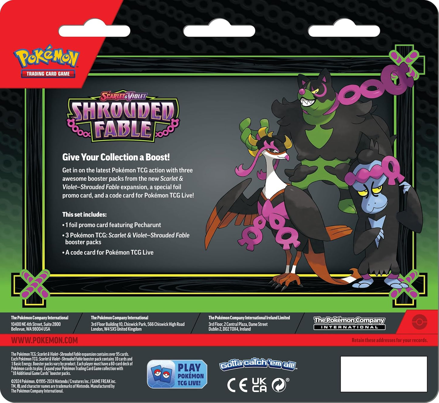 POKEMON TCG: SCARLET AND VIOLET SHROUDED FABLE THREE-BOOSTER BLISTER