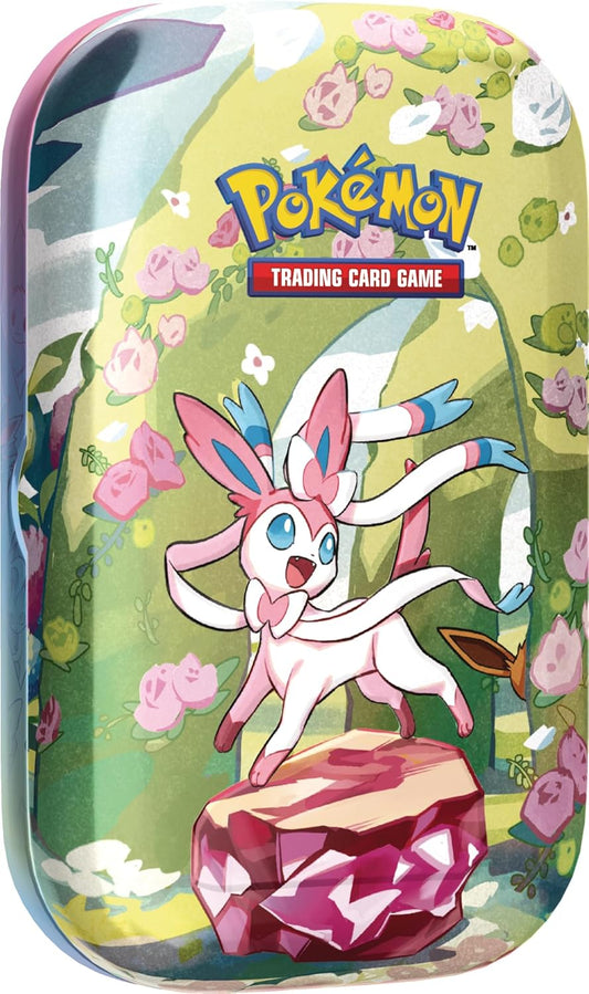 Pokemon TCG: Scarlet & Violet —Prismatic Evolutions Mini Tin - Sylveon (2 Booster Packs & 1 Coin)
