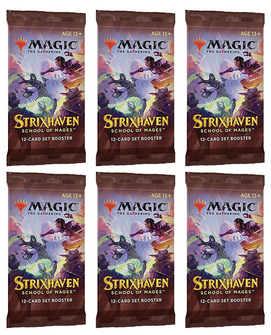 6 Packs Magic: The Gathering Set Booster Pack Lot MTG Strixhaven