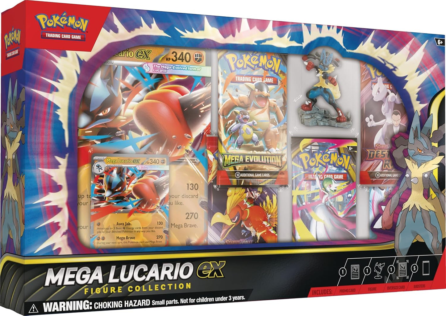 Pokemon TCG: Mega Lucario ex Figure Collection - 5 Packs - Presale Ships 11/07/2025