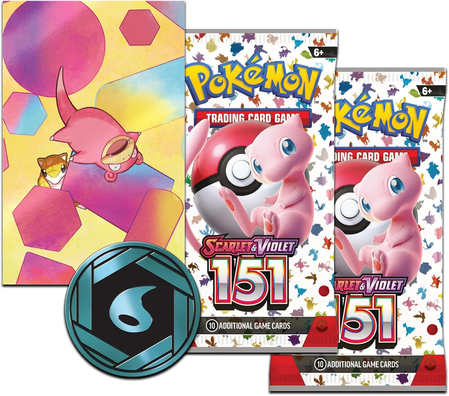 Pokémon TCG: Scarlet & Violet—151 Mini Tin – Slowpoke (2 Booster Packs, 1 Coin & 1 Art Card)