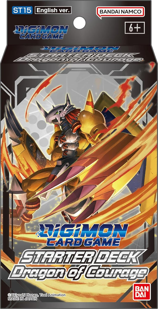 Bandai | Digimon Card Game: Starter Deck - Dragon of Courage (ST15) | Card Game | Ages 6+ | 2 Players | 30 Minutes Playing