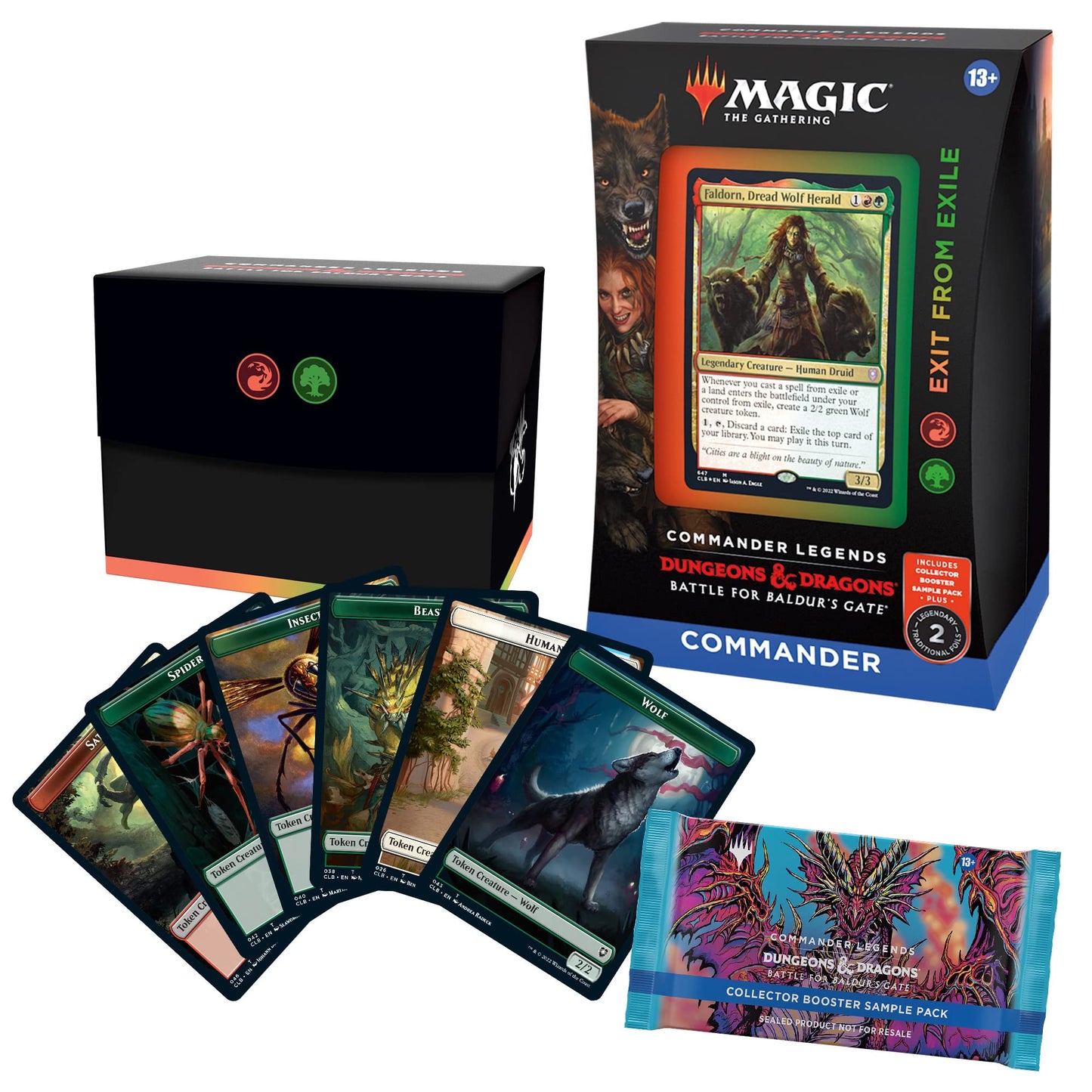 Magic: The Gathering Commander Legends: Battle for Baldur’s Gate Commander Deck – Exit from Exile + Collector Booster Sample Pack