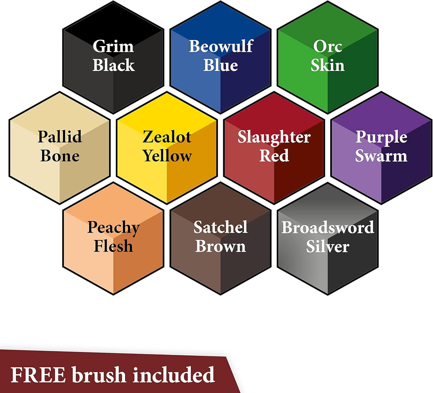 The Army Painter Speedpaint 2.0 Starter Paint Set, 10 x 18 mL Acrylic Contrast Paints incl. 1 Basecoating Brush for D&D and Warhammer Figures