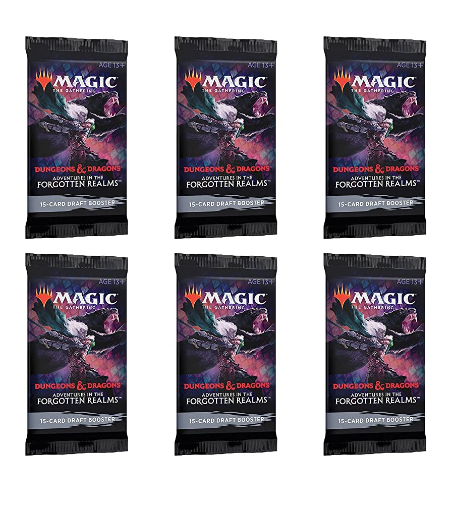 6 Packs Magic: The Gathering Draft Booster Pack Lot MTG Adventures in The Forgotten Realms