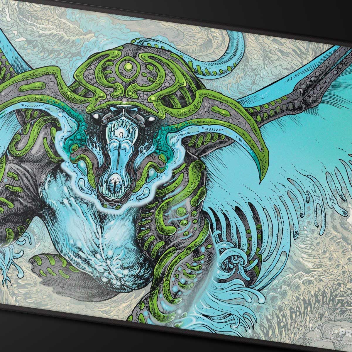 Ultra PRO - Tarkir Dragonstorm Ureni, The Song Unending Black Stitched Playmat for Magic: The Gathering | Gaming Table Mat, Card Game Accessory, TCG Playmat, Tabletop Gaming Mat