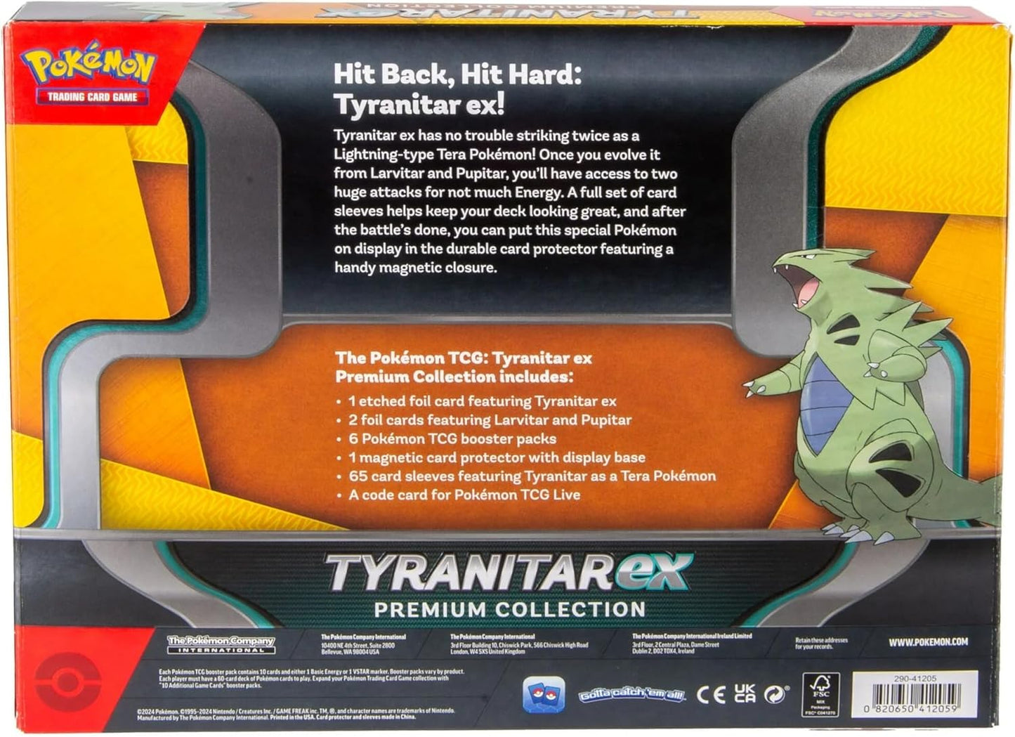 Pokemon TCG: Tyranitar Ex Premium Collection Box - 6 Packs, Promos