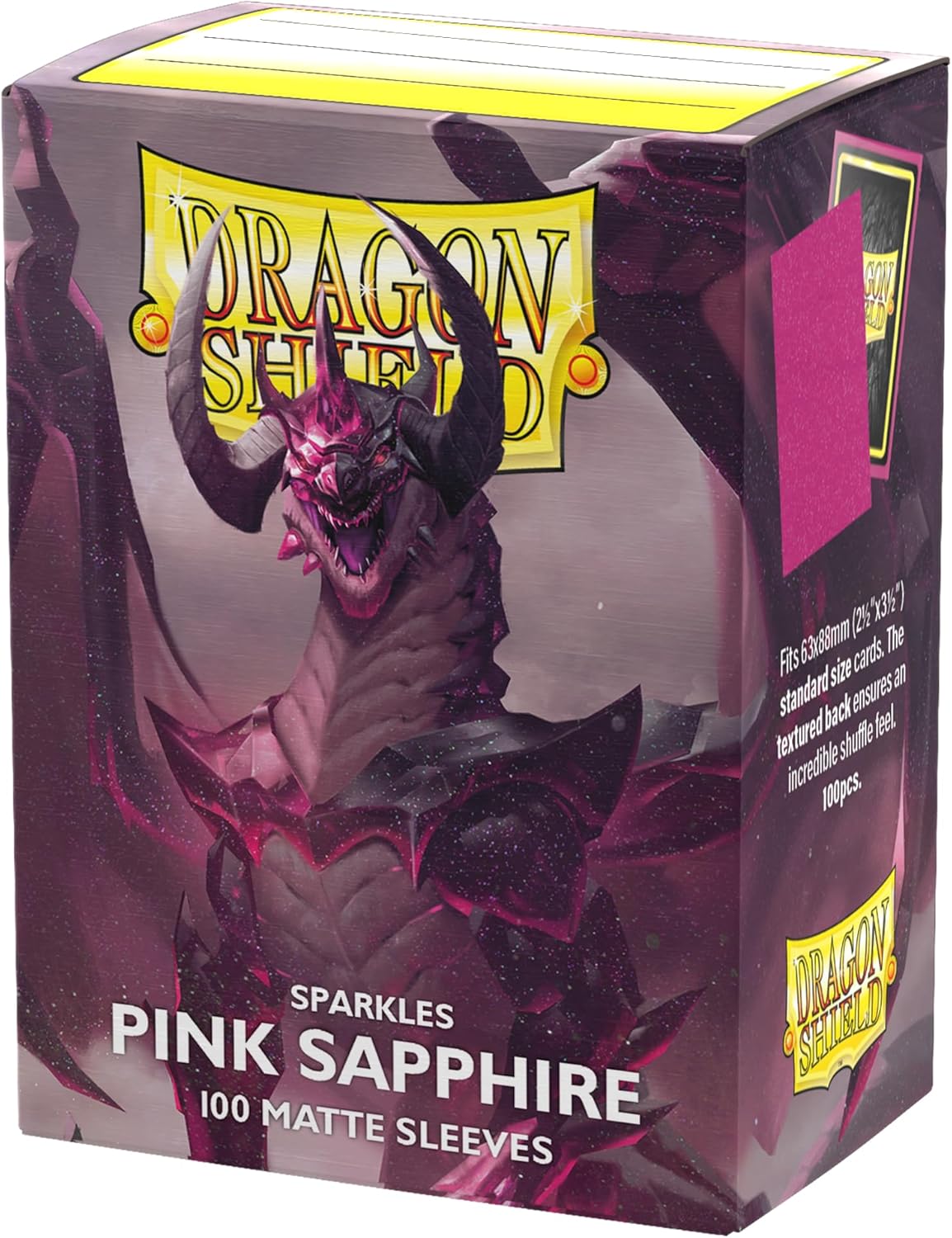Dragon Shield | Standard Size Matte Card Sleeves | 100 CT - Smooth & Tough TCG Sleeves - | Pink Sapphire