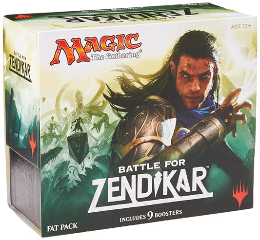 Magic the Gathering (MTG) Battle for Zendikar - Fat Pack (Includes 9 Booster and 80 Full Art Land)