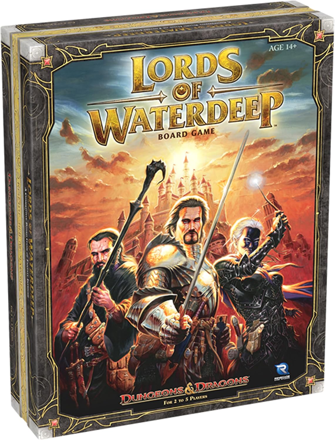 Dungeons & Dragons Lords of Waterdeep Strategy Board Game by Wizards of the Coast, 2–5 Players, Ages 12+, 60–120 Minutes Copy title